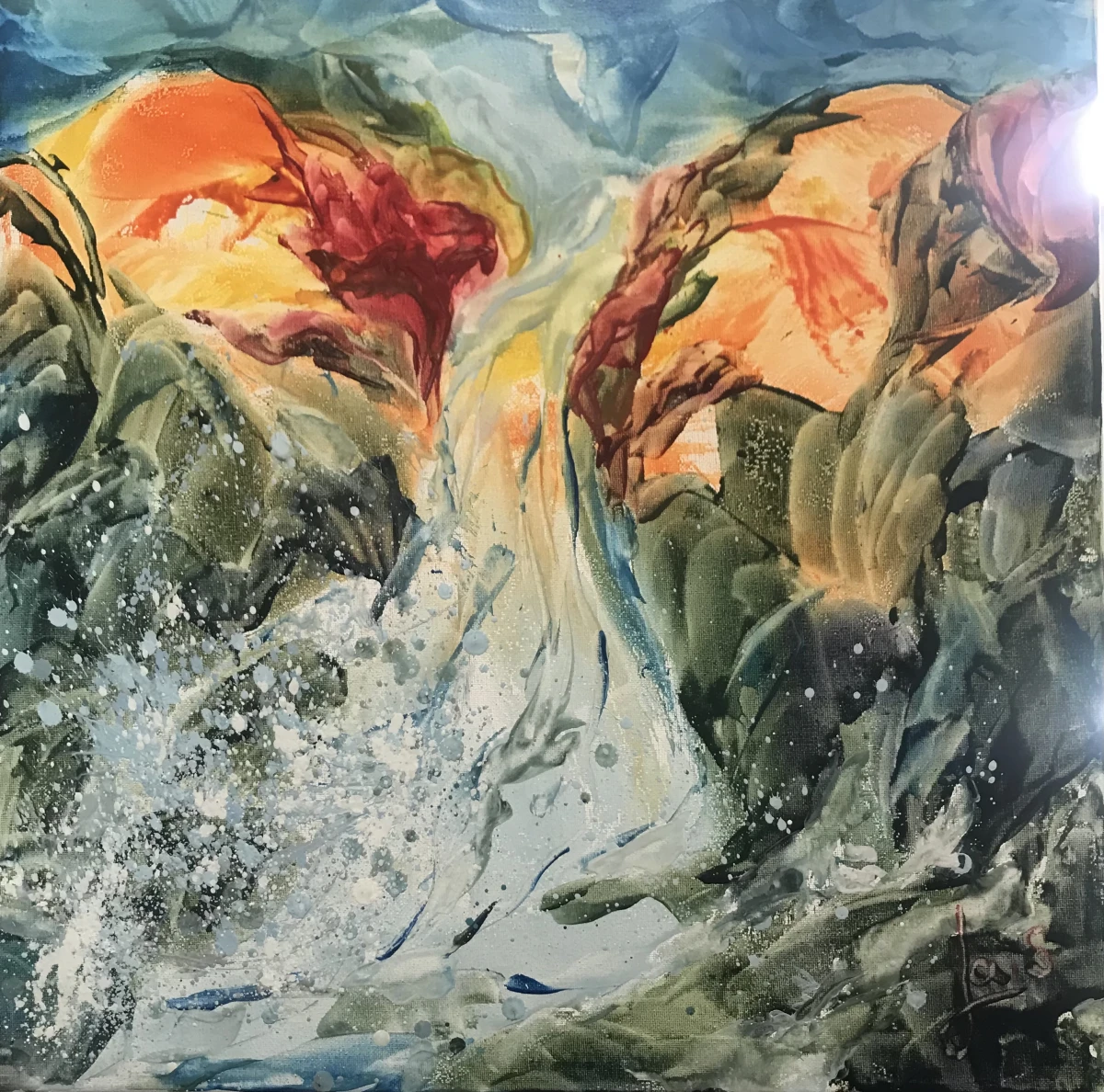 Technique encaustique (cire d’abeille, réaliser au fer à repasser) 3 D, 50 X 50, lunettes 3 D et certificat d’authenticité inclus, livraison offerte France